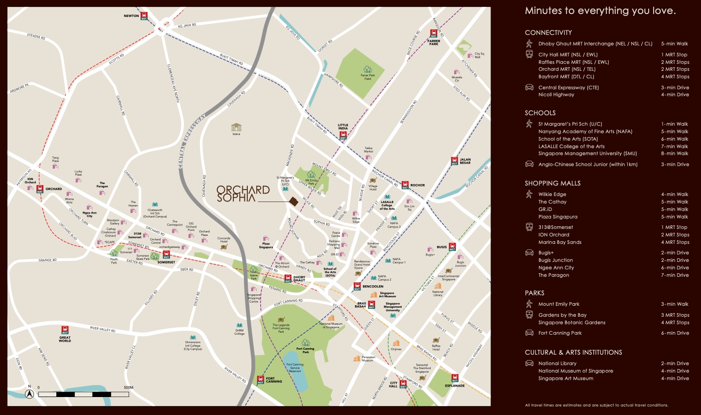 Orchard Sophia New Launch Condo at Mount Sophia Location Map