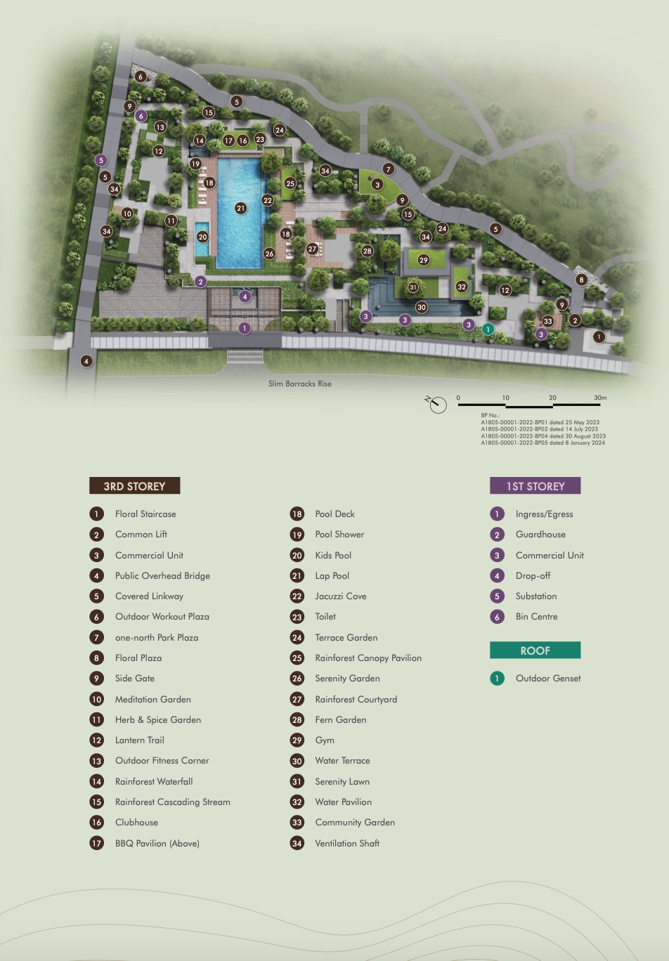 The Hill at One-North along Slim Barracks Rise Site Plan