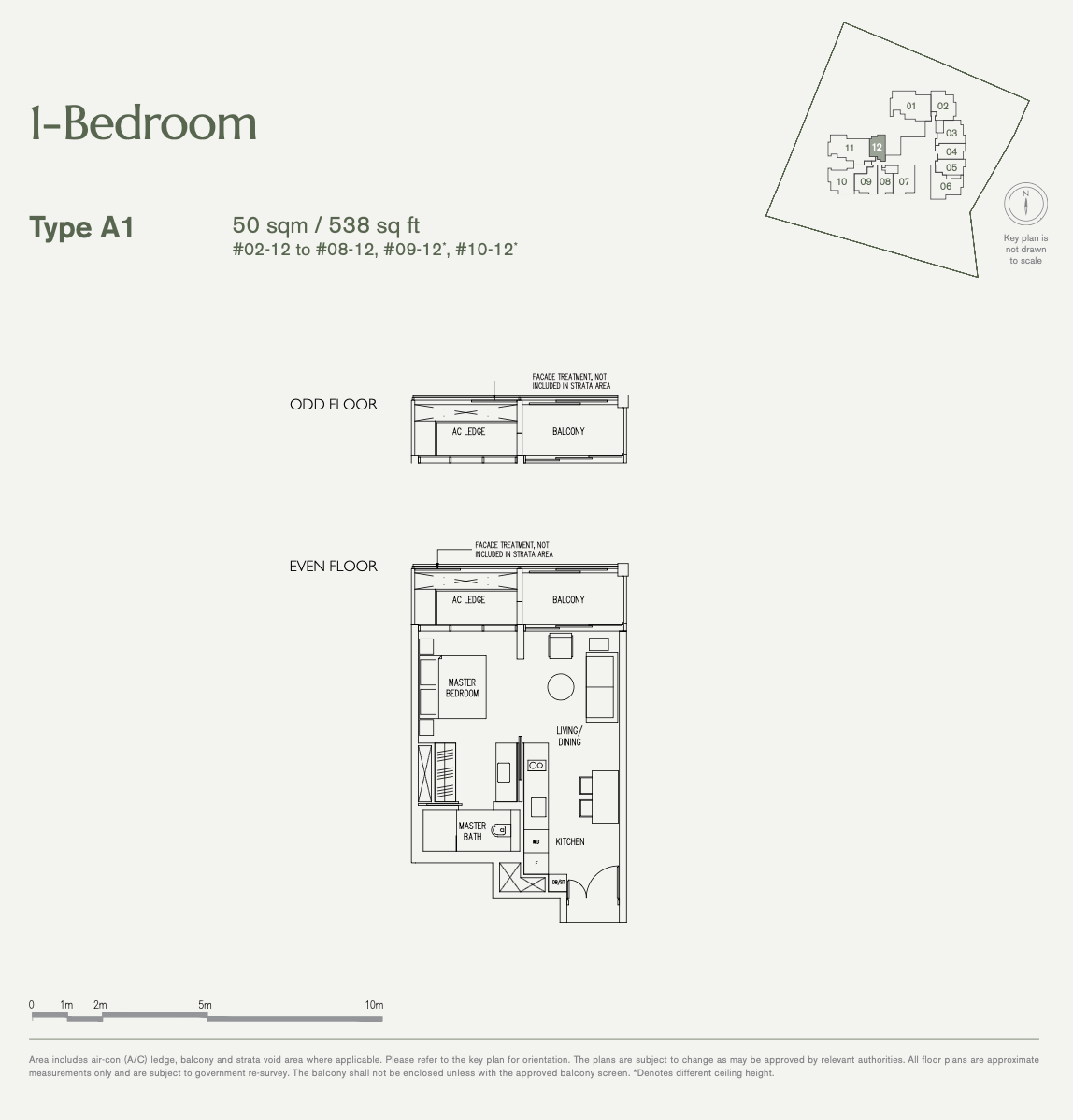 19 Nassim - 1 Bedroom Floor Plan