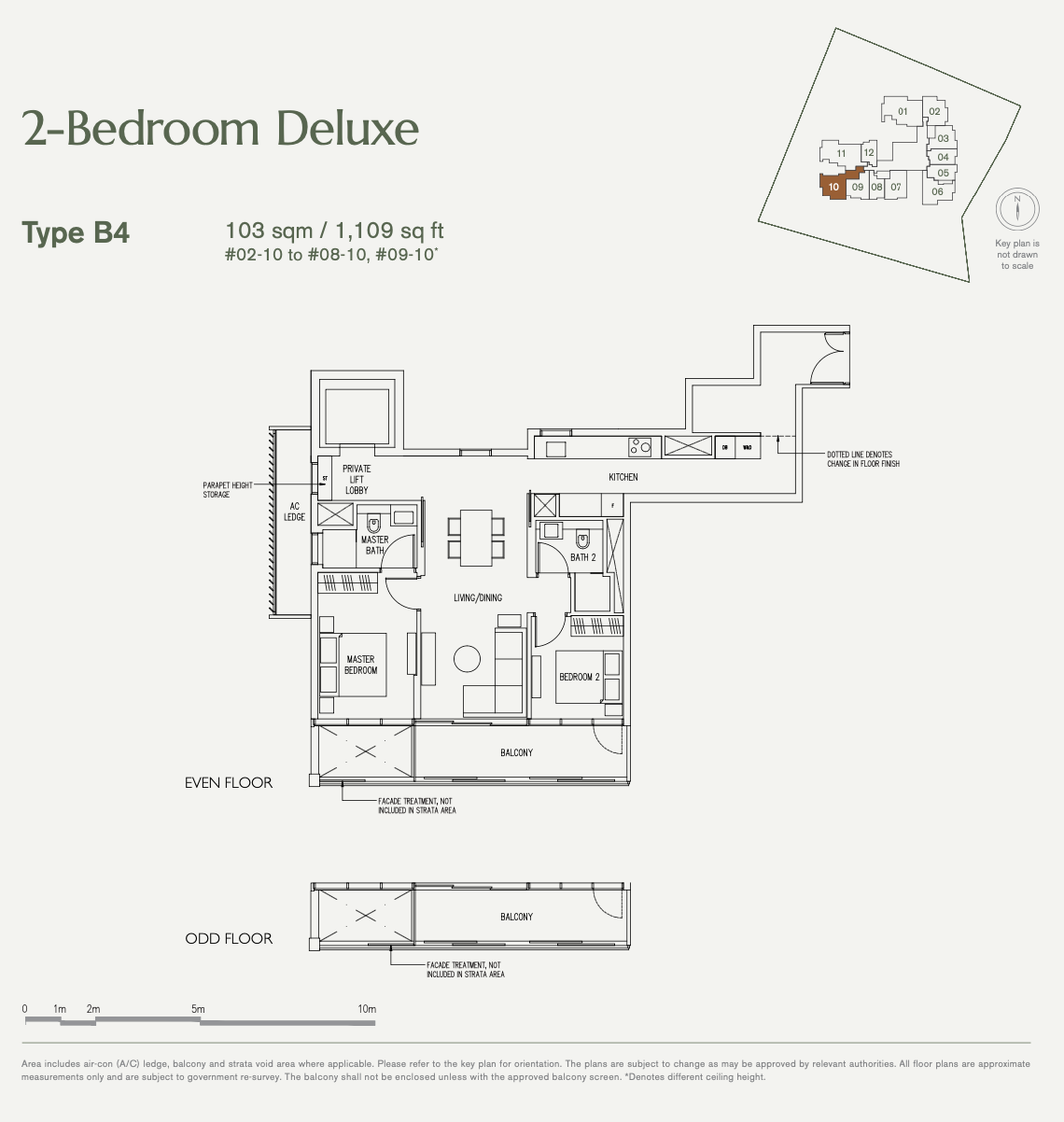 19 Nassim - 2 Bedroom Deluxe Floor Plan