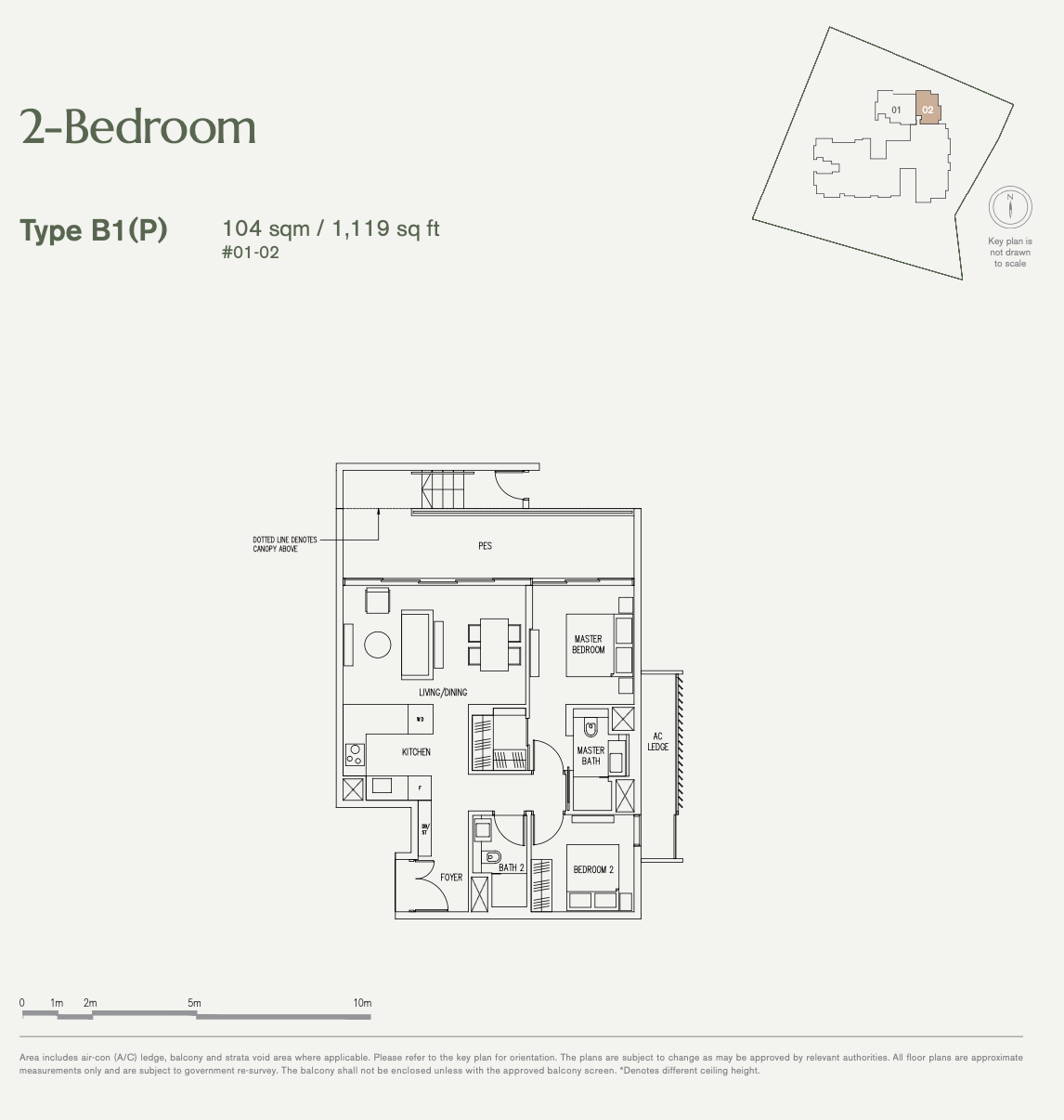 19 Nassim - 2 Bedroom Floor Plan